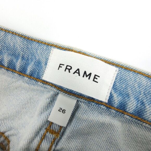 FRAME Denim Le Slouch Distressed Straight Leg Jeans Drenched 90s Grunge Baggy 26 - Picture 2 of 11